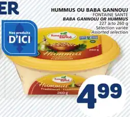Marché Bonichoix FONTAINE SANTÉ BABA GANNOUJ OR HUMMUS offer