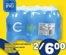 Marché Bonichoix COMPLIMENTS NATURAL SPRING WATER offer