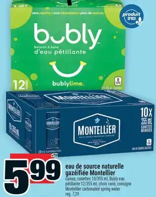 Super C eau de source naturelle gazéifiée Montellier | Montellier carbonated spring water offer