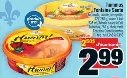 Super C hummus Fontaine Santé | Fontaine Santé hummus offer