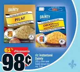 Super C riz instantané Dainty | Dainty instant rice offer