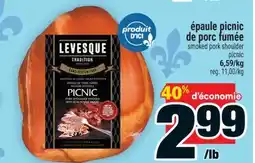 Super C épaule picnic de porc fumée | smoked pork shoulder picnic offer