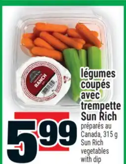 Super C légumes coupés avec trempette Sun Rich | Sun Rich vegetables with dip offer