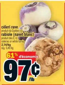 Super C céleri rave rabiole (navet blanc) | celeriac or white turnip offer