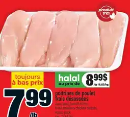 Super C poitrines de poulet frais désossées | fresh boneless chicken breasts offer