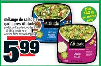 Super C mélange de salade avec garnitures Attitude | Attitude salad mix with toppings offer