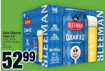 Super C bière Sleeman Clear 2.0 | beer offer