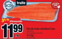 Super C filet de truite steelhead frais sans arêtes | fresh steelhead trout fillet offer