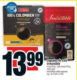 Super C capsules de café Irrésistible | Irrésistible coffee capsules offer