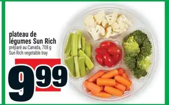 Super C plateau de légumes Sun Rich | Sun Rich vegetable tray offer