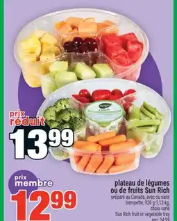 Super C plateau de légumes ou de fruits Sun Rich | Sun Rich fruit or vegetable tray offer