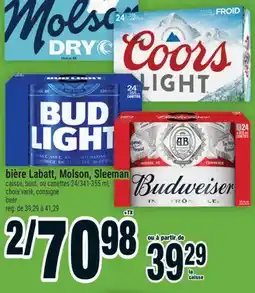 Super C bière Labatt, Molson, Sleeman | beer offer