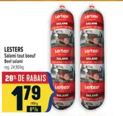 Marché Adonis LESTERS SALAMI TOUT BOEUF | LESTERS BEEF SALAMI offer