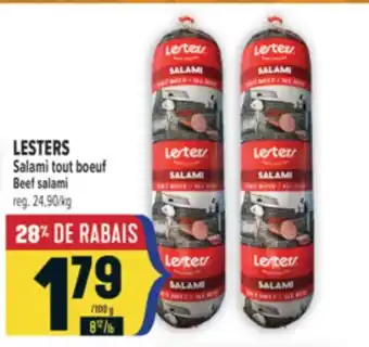 Marché Adonis LESTERS SALAMI TOUT BOEUF | LESTERS BEEF SALAMI offer