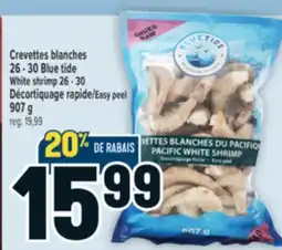 Marché Adonis CREVETTES BLANCHES 26 - 30 BLUE TIDE | BLUE TIDE WHITE SHRIMP 26 - 30 offer