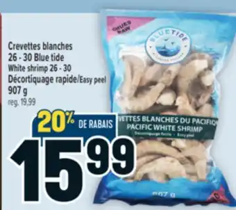 Marché Adonis CREVETTES BLANCHES 26 - 30 BLUE TIDE | BLUE TIDE WHITE SHRIMP 26 - 30 offer