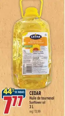 Marché Adonis CEDAR HUILE DE TOURNESOL | CEDAR SUNFLOWER OIL offer