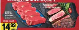 Marché Adonis BIFTECK OU RÔTI DE FAUX FILET DE BOEUF | BEEF SPENCER STEAKS OR ROAST offer