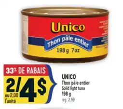 Marché Adonis UNICO THON PÂLE ENTIER | UNICO SOLID LIGHT TUNA offer