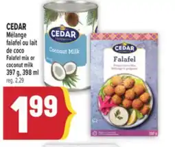 Marché Adonis CEDAR MÉLANGE FALAFEL OU LAIT DE COCO | CEDAR FALAFEL MIX OR COCONUT MILK offer