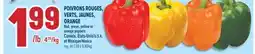 Marché Adonis POIVRONS ROUGES, VERTS, JAUNES, ORANGE | RED, GREEN, YELLOW OR ORANGE PEPPERS offer