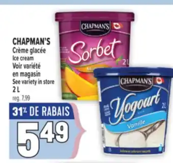 Marché Adonis CHAPMAN'S CRÈME GLACÉE | CHAPMAN'S ICE CREAM offer