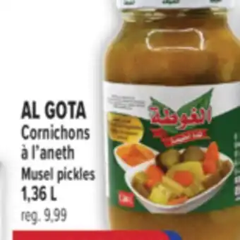 Marché Adonis AL GOTA CORNICHONS À L'ANETH | AL GOTA MUSEL PICKLES offer