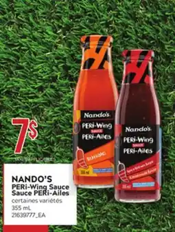 Provigo NANDO'S PERI-WING SAUCE SAUCE PERI-AILES, 355 mL offer
