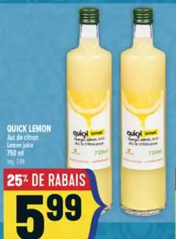 Marché Adonis QUICK LEMON JUS DE CITRON | QUICK LEMON LEMON JUICE offer