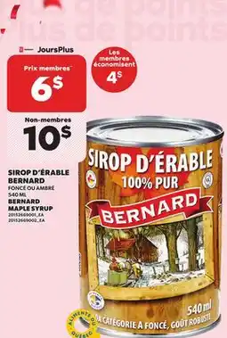 Provigo SIROP D'ÉRABLE BERNARD, 540 ML offer