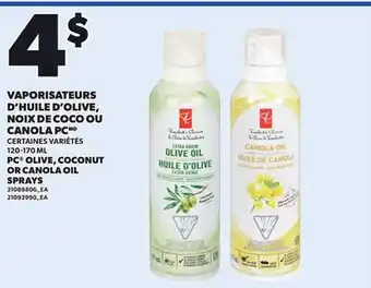 Provigo PC OLIVE, COCONUT OR CANOLA OIL, 120-170 ML offer