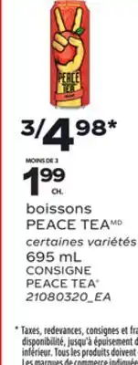Provigo PEACE TEA , 695 mL offer