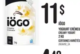 Provigo IÖGO YOGOURT CRÉMEUX, 2 kg offer