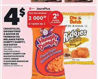 Provigo HUMPTY DUMPTY OR OLD DUTCH POTATO CHIPS,, CHEESE FLAVOURED SNACKS OR PARTY MIXES offer