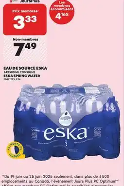 Provigo ESKA SPRING WATER, 24X500 ML offer