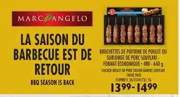 Provigo CHICKEN BREAST OR PORK SIRLOIN KABOBS SOUVLAKI - VALUE PACK, 480 - 640 g offer