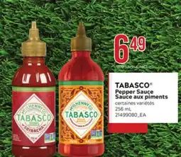 Provigo TABASCO PEPPER SAUCE SAUCE AUX PIMENTS, 256 mL offer