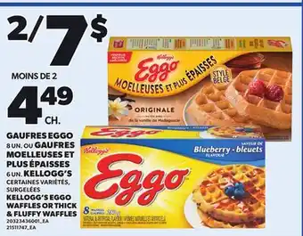 Provigo KELLOGG'S EGGO WAFFLES 8 UN. OR THICK & FLUFFY WAFFLES 6 UN offer