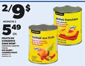 Provigo FRUITS EN CONSERVE SANS NOM , 796 ML offer