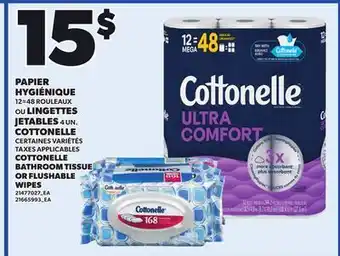 Provigo COTTONELLE BATHROOM TISSUE OR FLUSHABLE WIPES offer