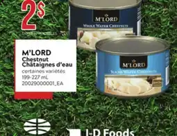 Provigo M'LORD CHESTNUT CHÂTAIGNES D'EAU, 199-227 mL offer