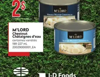 Provigo M'LORD CHESTNUT CHÂTAIGNES D'EAU, 199-227 mL offer
