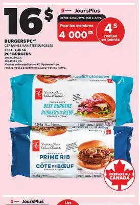 Provigo PC BURGERS, 568 G-1,36 KG offer