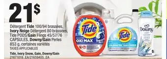 Provigo TIDE, IVORY SNOW, GAIN, DOWNY/GAIN offer