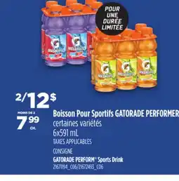 Provigo BOISSON POUR SPORTIFS GATORADE PERFORMERM, 6x591 mL offer