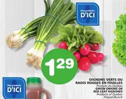 Marches Tradition GREEN ONIONS OR RED LEAF RADISHES offer