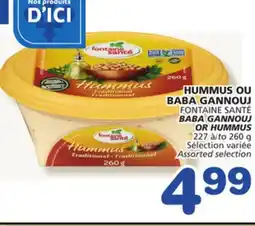 Marches Tradition FONTAINE SANTÉ BABA GANNOUJ OR HUMMUS offer