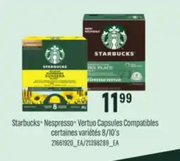 Provigo STARBUCKS NESPRESSO VERTUO CAPSULES COMPATIBLES, 8/10's offer
