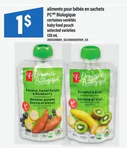 Maxi ALIMENTS POUR BÉBÉS EN SACHETS PC BIOLOGIQUE | BABY FOOD POUCH, 128 ML offer