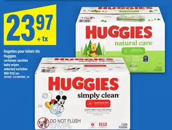 Maxi LINGETTES POUR BÉBÉS 16X HUGGIES | BABY WIPES, 960-1152 UN offer
